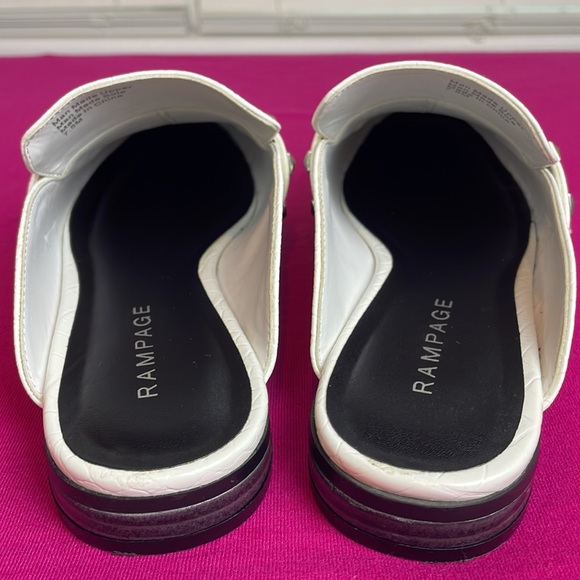 EUC Rampage Brady Mule White Crocodile Embossed Women’s Size 7.5 - Picture 5 of 8